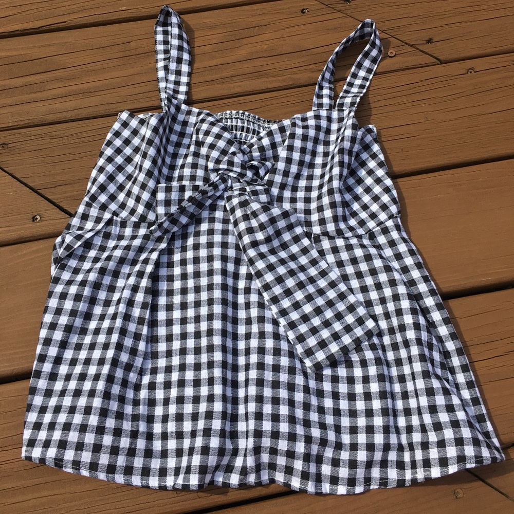Checkered tie tank top!